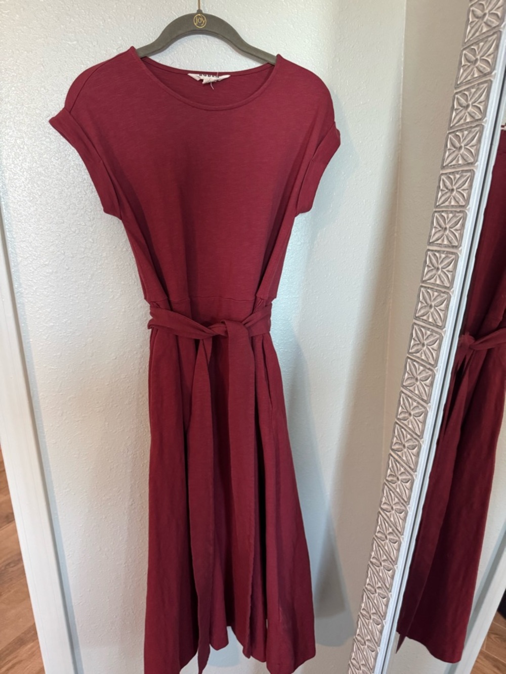 Boden Rust Belted Midi Dress